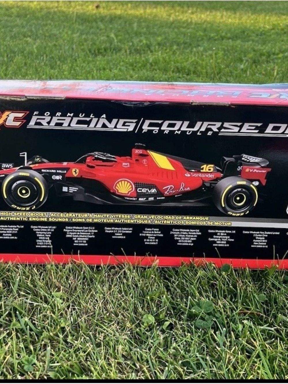 MAISTO  1/10 Ferrari Red and Yellow Formula Racing Car Toy Authentic Sound